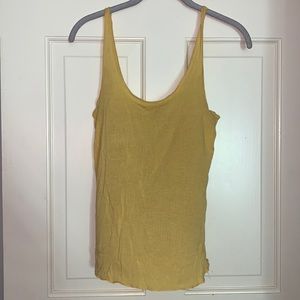 Yellow stretchy, super breathable tank top size M
